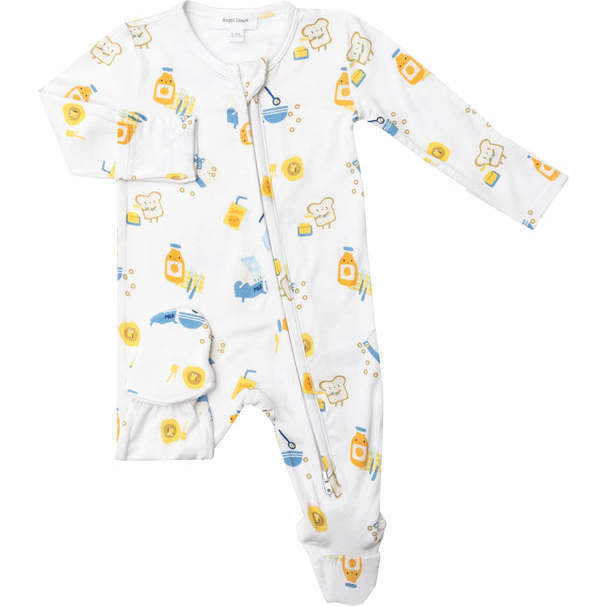 Breakfast 2-Way Zipper Footie, Multicolors