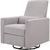 Piper Recliner and Swivel Glider, Grey with Cream Piping - Nursery Chairs - 1 - thumbnail