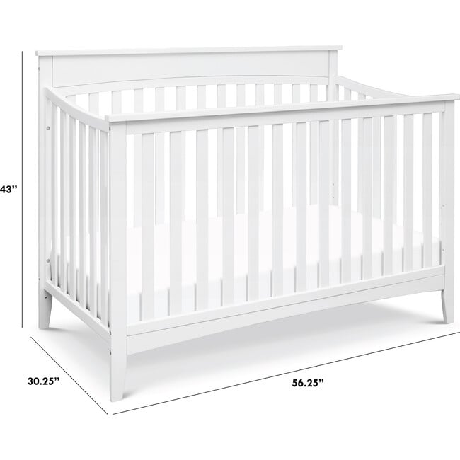 Grove 4-in-1 Convertible Crib, White - Cribs - 5