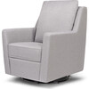 Nova Pillowback Swivel Glider, Misty Grey - Nursery Chairs - 1 - thumbnail