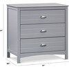 Nolan 3-Drawer Dresser, Grey - Dressers - 4