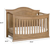 Meadow 4-in-1 Convertible Crib, Hazelnut - Cribs - 4
