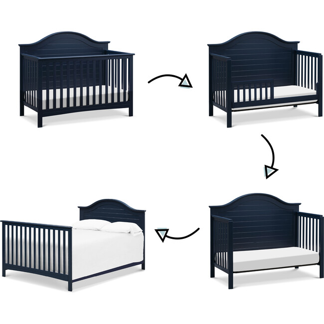 Nolan 4-in-1 Convertible Crib, Navy - Cribs - 6