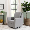Nova Pillowback Swivel Glider, Misty Grey - Nursery Chairs - 2