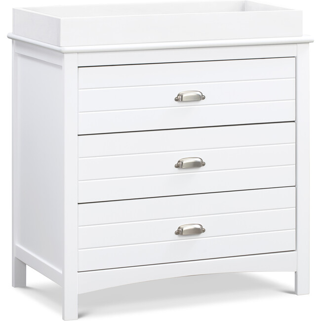 Nolan 3-Drawer Dresser, White - Dressers - 5