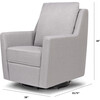 Nova Pillowback Swivel Glider, Misty Grey - Nursery Chairs - 5