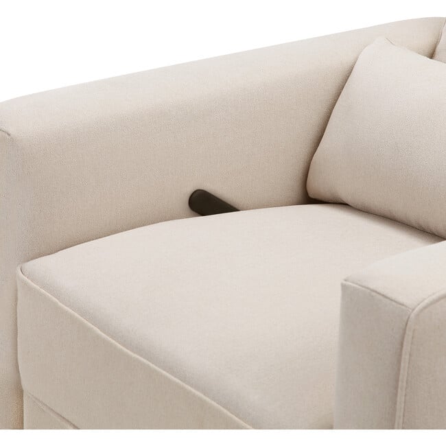 Piper Recliner and Swivel Glider, Cream with Cream Piping - Nursery Chairs - 9