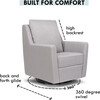 Nova Pillowback Swivel Glider, Misty Grey - Nursery Chairs - 6