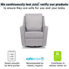 Nova Pillowback Swivel Glider, Misty Grey - Nursery Chairs - 7