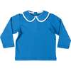 Long Sleeve Teddy Peter Pan, Boathouse Blue - Shirts - 1 - thumbnail
