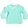 Long Sleeve Teddy Peter Pan, Golden Isles Green - Shirts - 1 - thumbnail