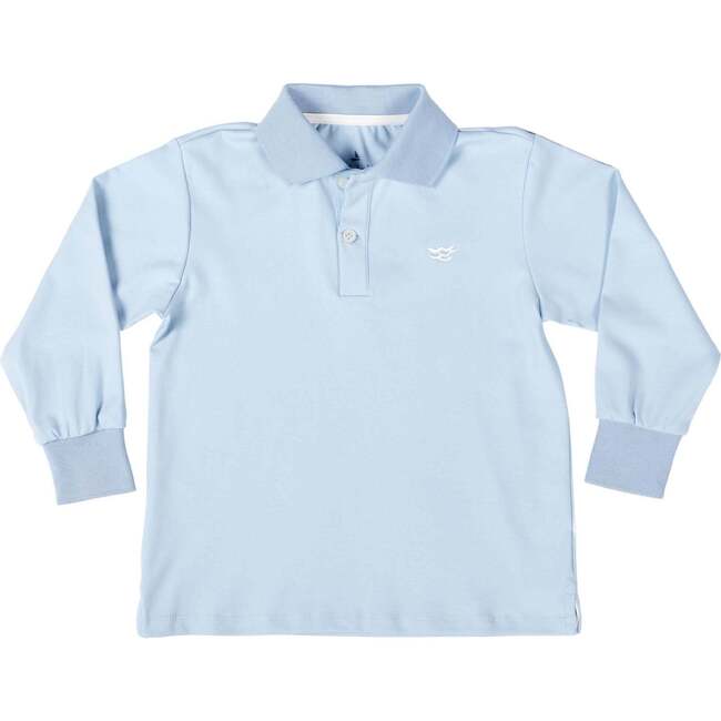 Long Sleeve Carter Polo, Bay Tree Blue - Polo Shirts - 1