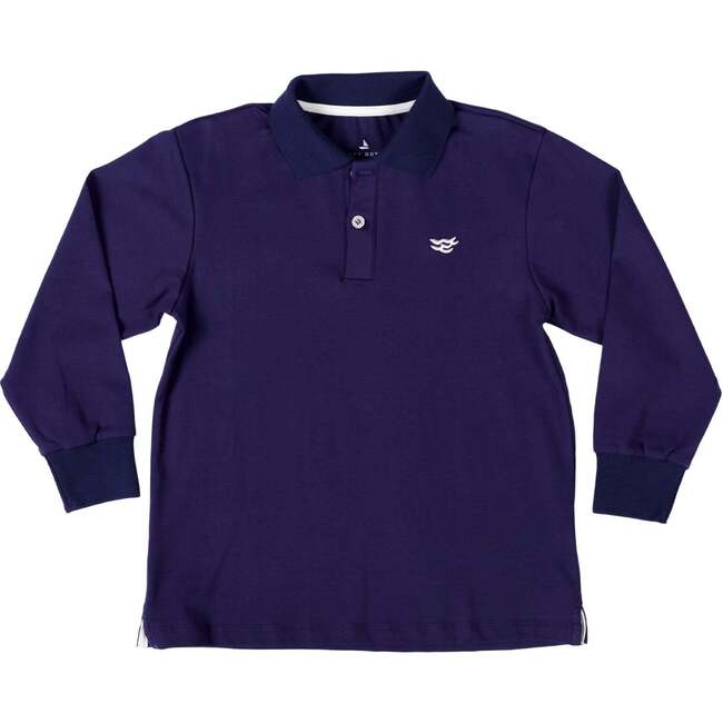 Long Sleeve Carter Polo, Narragansett Navy - Polo Shirts - 1