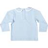 Long Sleeve Teddy Peter Pan, Bay Tree Blue - Shirts - 2 - thumbnail