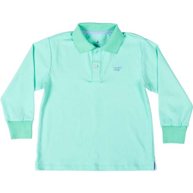 Long Sleeve Carter Polo, Golden Isles Green - Polo Shirts - 1