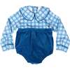 Long Sleeve Beau Bubble, Pike's Bluff Plaid - Rompers - 1 - thumbnail