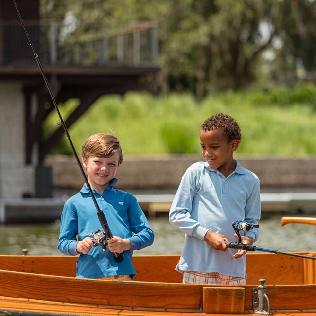 Long Sleeve Carter Polo, Bay Tree Blue - Polo Shirts - 3