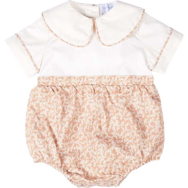 Short Sleeve Beau Bubble, Clubhouse Camel Leaves - Rompers - 1