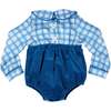 Long Sleeve Beau Bubble, Pike's Bluff Plaid - Rompers - 4 - thumbnail