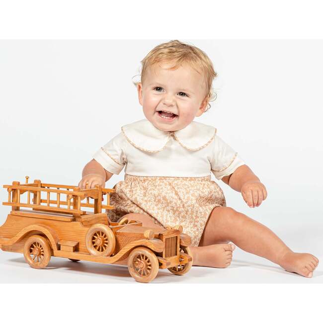 Short Sleeve Beau Bubble, Clubhouse Camel Leaves - Rompers - 2