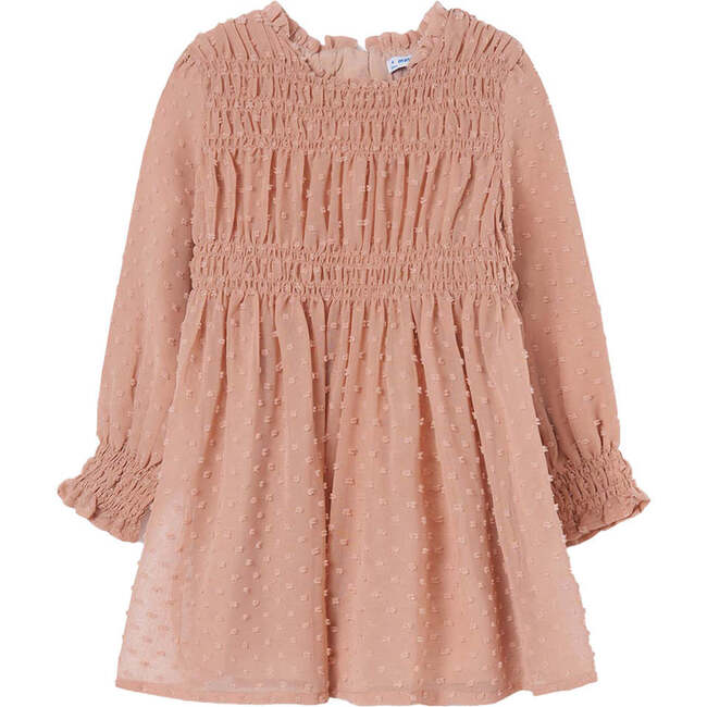 Rose Ruffle Plumeti Dress, Pink - Dresses - 1