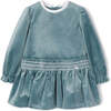 Velvet Smock Dress, Green - Dresses - 1 - thumbnail