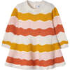 Ripple Striped Knit Dress, Orange - Dresses - 1 - thumbnail