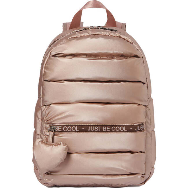 Rose Metallic Backpack, Pink - Backpacks - 1