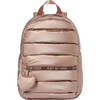 Rose Metallic Backpack, Pink - Backpacks - 1 - thumbnail