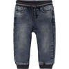 Soft Denim Joggers, Grey - Sweatpants - 1 - thumbnail