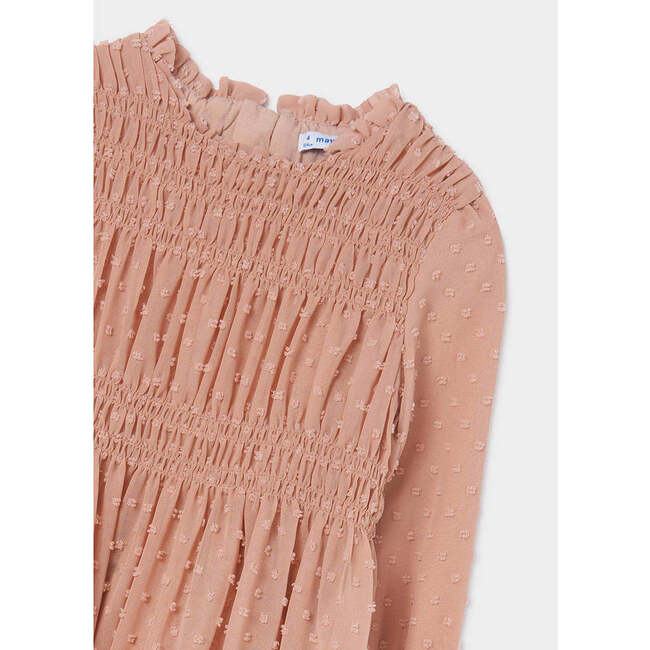 Rose Ruffle Plumeti Dress, Pink - Dresses - 2