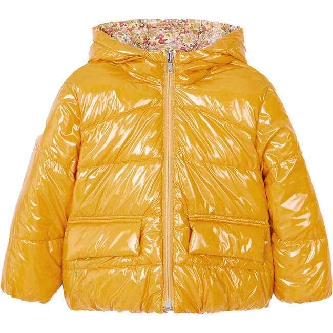 Reversible Floral Coat, Yellow - Coats - 1