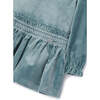 Velvet Smock Dress, Green - Dresses - 2