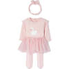 Swan Graphic Tutu Outfit & Headband, Pink - Mixed Apparel Set - 1 - thumbnail