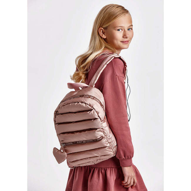 Rose Metallic Backpack, Pink - Backpacks - 2