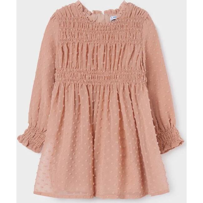 Rose Ruffle Plumeti Dress, Pink - Dresses - 3