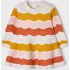 Ripple Striped Knit Dress, Orange - Dresses - 3 - thumbnail