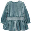 Velvet Smock Dress, Green - Dresses - 4