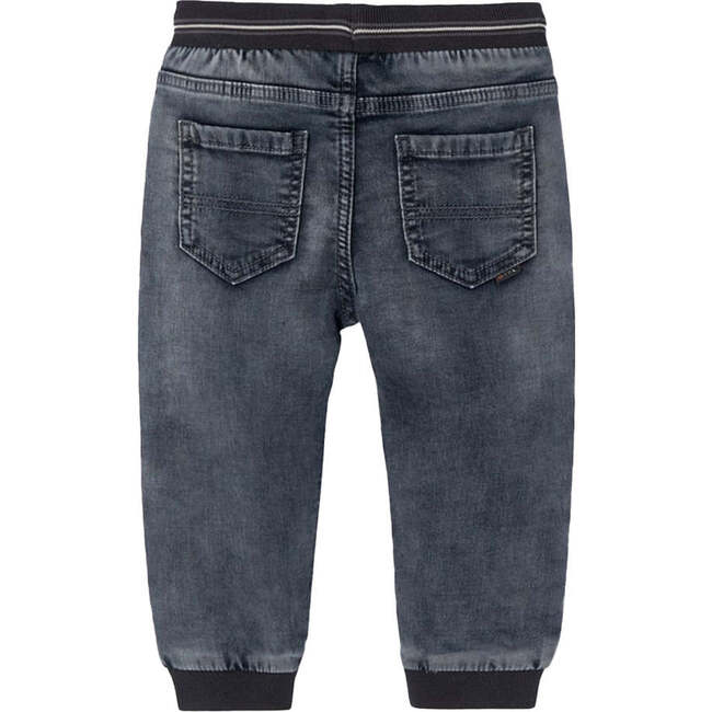 Soft Denim Joggers, Grey - Sweatpants - 4