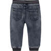 Soft Denim Joggers, Grey - Sweatpants - 4