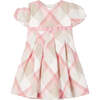 Plaid Poplin Dress, Pink - Dresses - 1 - thumbnail