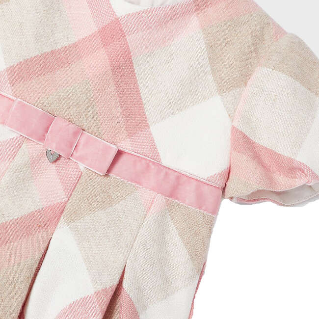 Plaid Poplin Dress, Pink - Dresses - 2