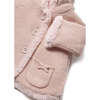 Pompon Knitted Hooded Cardigan, Pink - Cardigans - 2