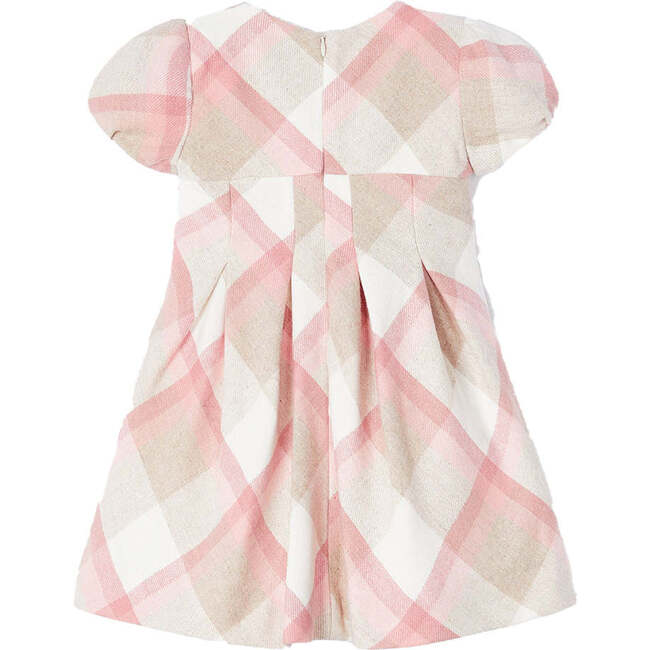 Plaid Poplin Dress, Pink - Dresses - 4