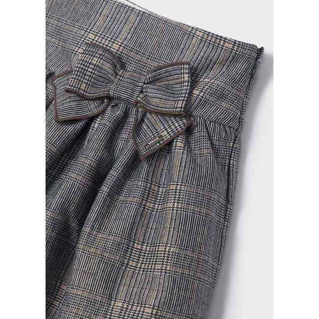 Plaid Bow Skirt, Grey - Skirts - 3