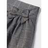 Plaid Bow Skirt, Grey - Skirts - 3 - thumbnail