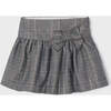 Plaid Bow Skirt, Grey - Skirts - 4