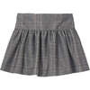 Plaid Bow Skirt, Grey - Skirts - 5 - thumbnail