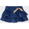 Indigo Denim Skirt, Blue - Skirts - 3