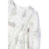 Floral Belt Tulle Dress, White - Dresses - 2